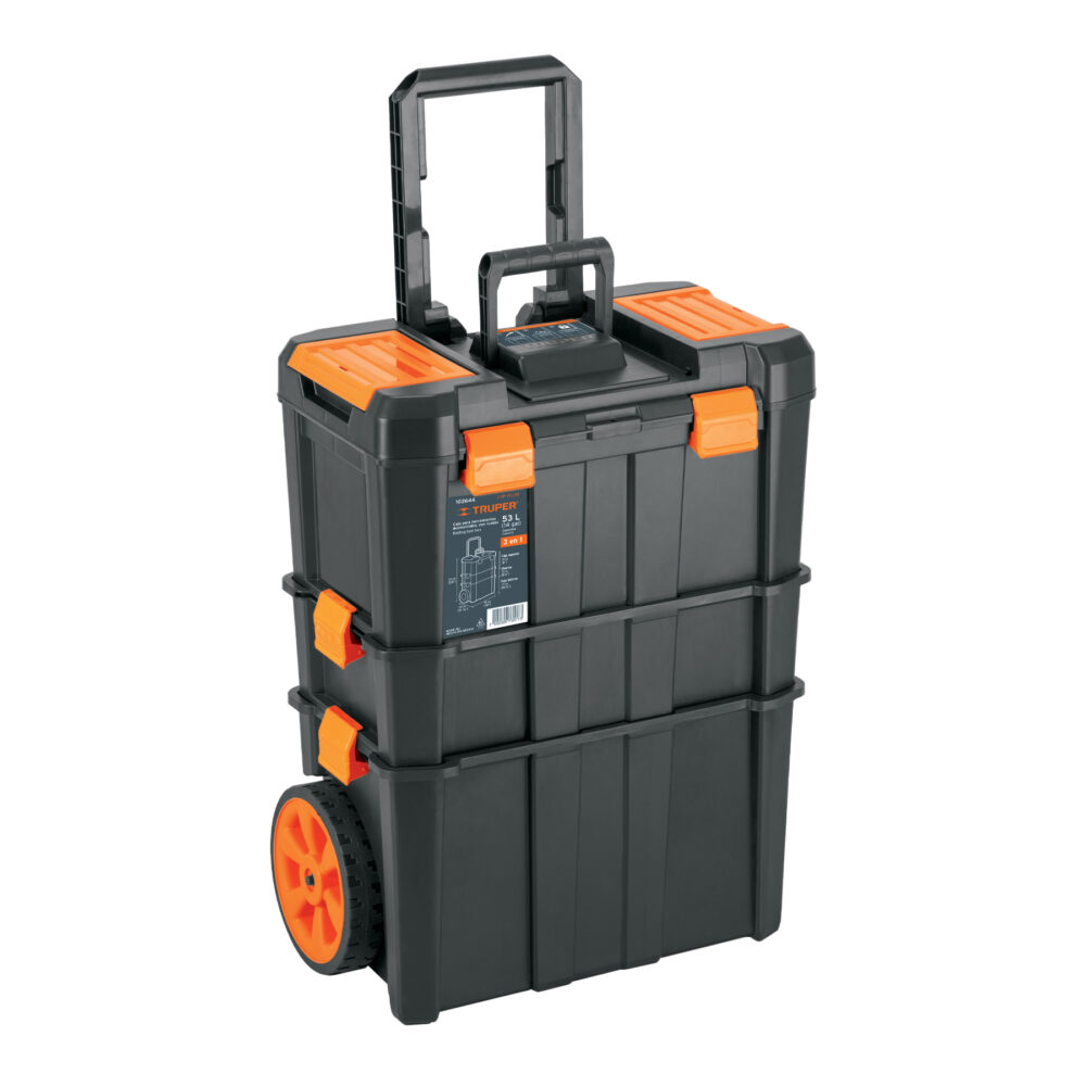 CAJA PARA HERRAMIENTAS 19"X25" 3 EN 1 DESMONTABLE CON RUEDAS