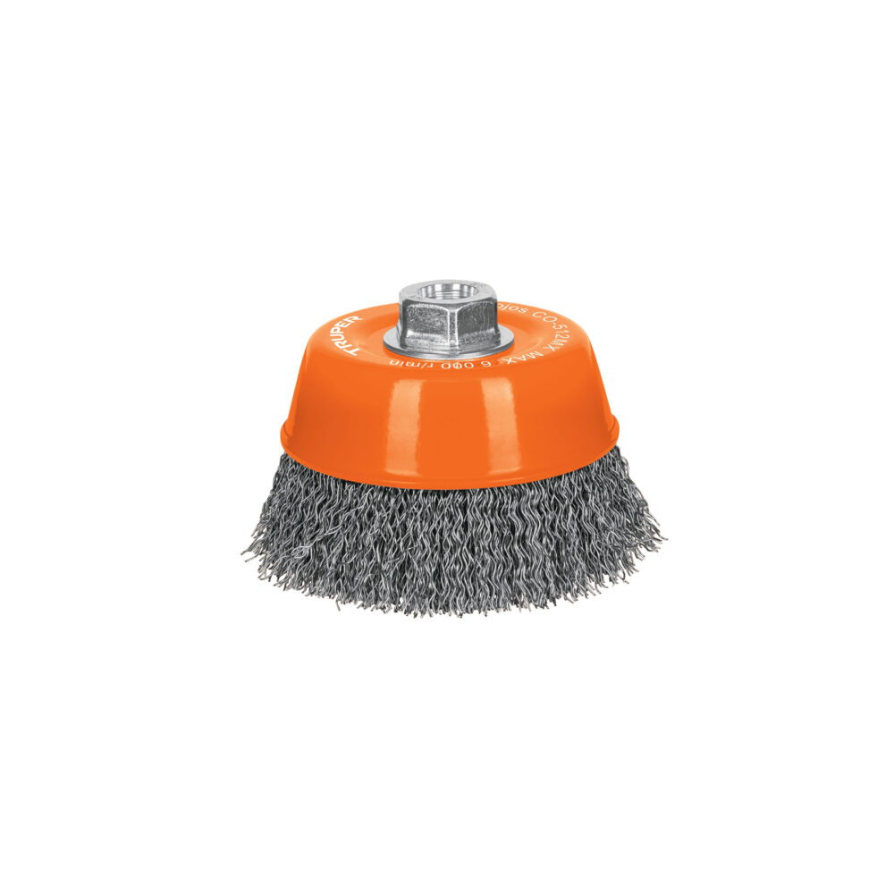 CARDA COPA 5" ALAMBRE ONDULADO GRUESO, EJE M14