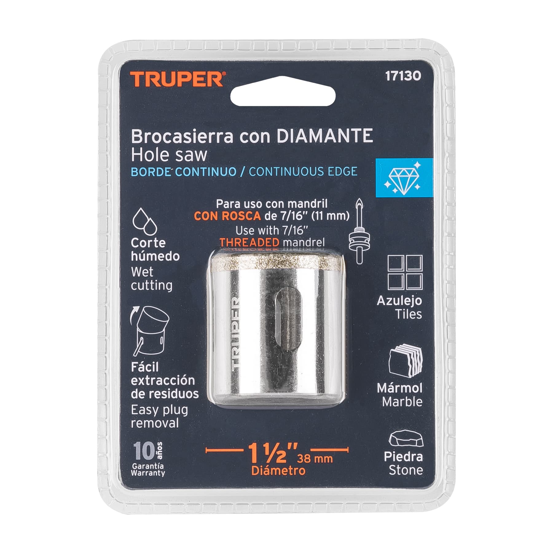 BROCASIERRA DIAMANTE 1-1/2" BORDE CONTINUO - Image 2