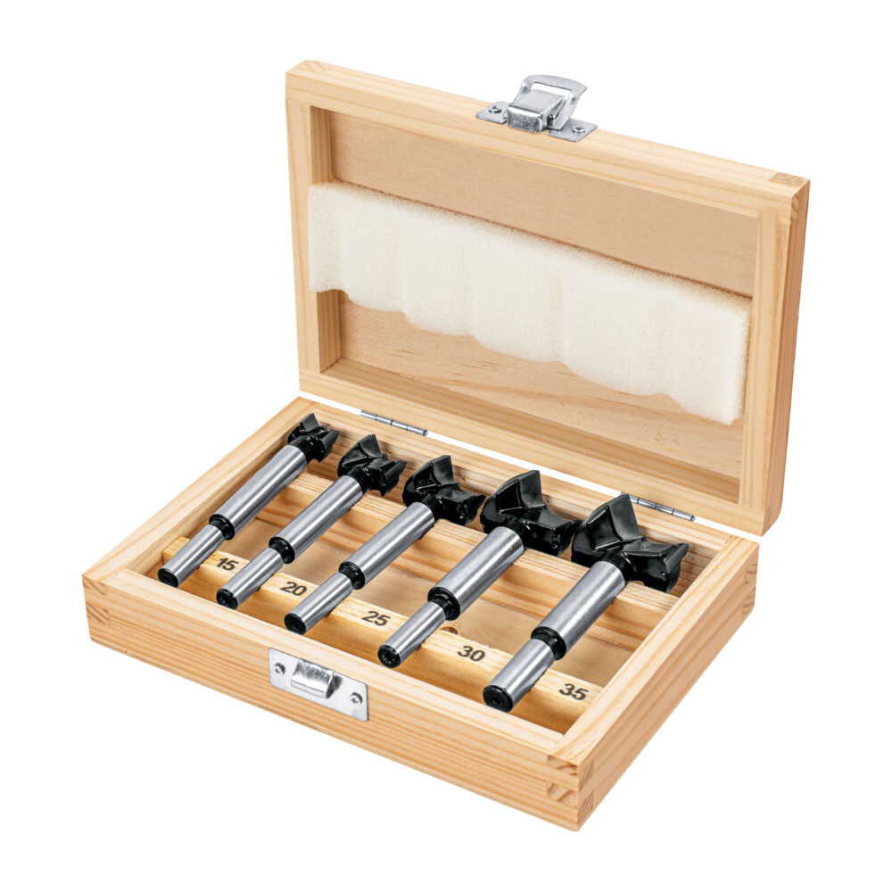 JUEGO DE 5 BROCAS FORSTNER PARA MADERA