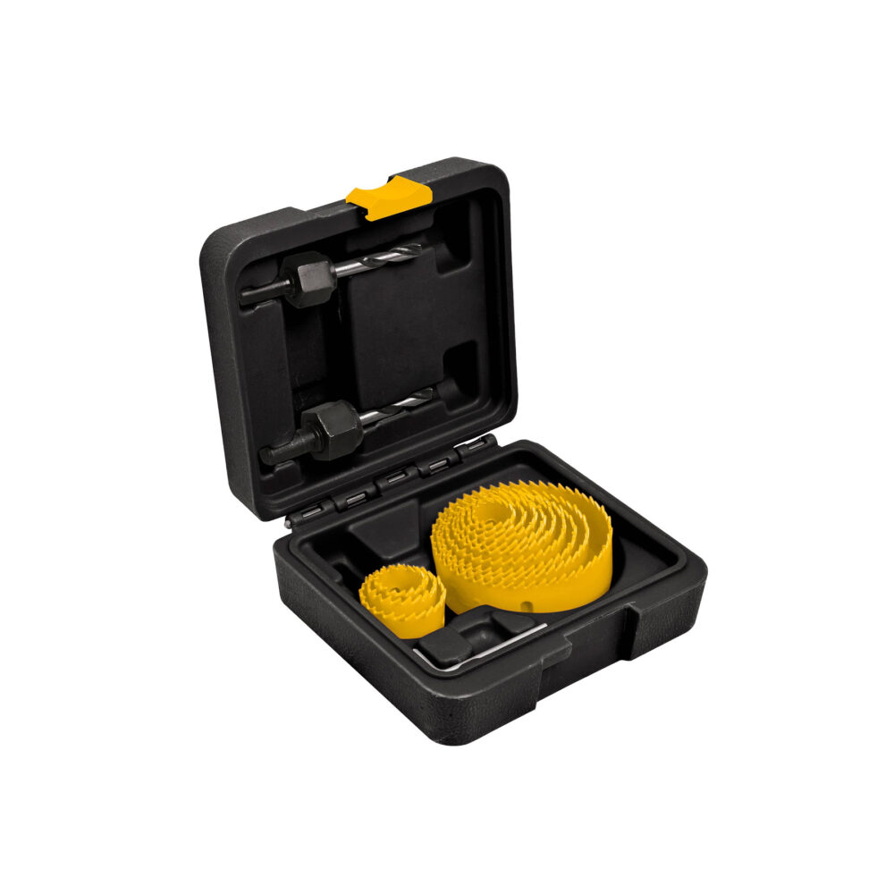 JUEGO DE 12 BROCASIERRAS, 2 MANDRILES Y LLAVE ALLEN