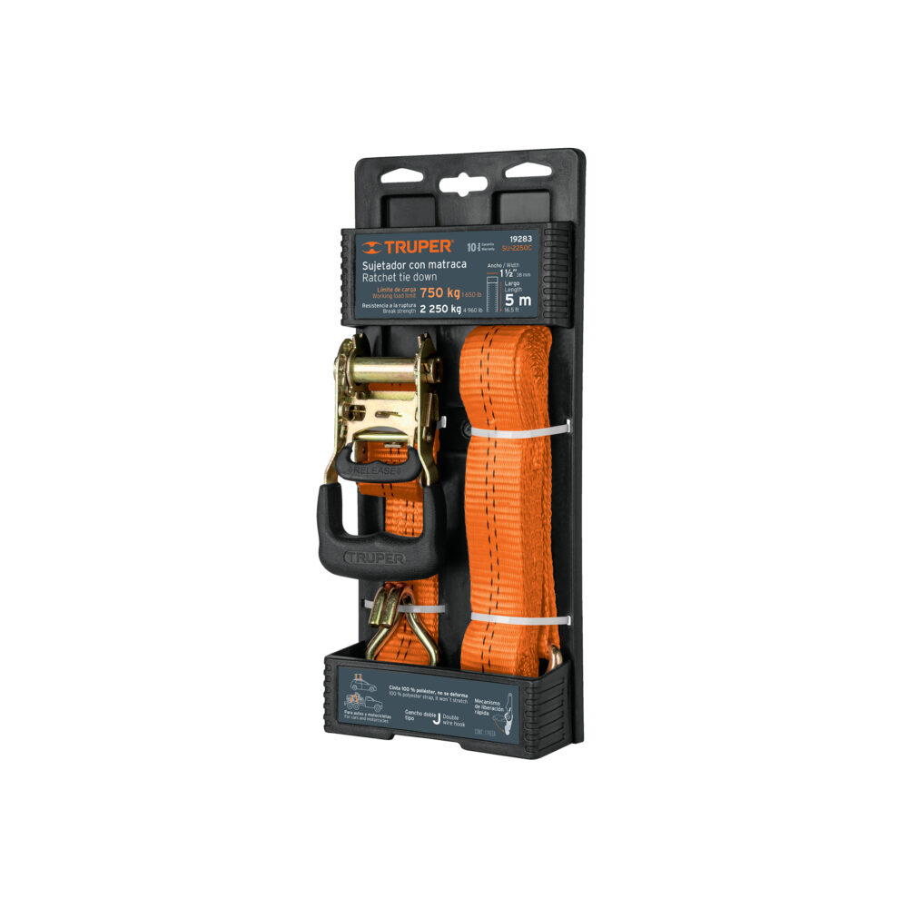 SUJETADOR CON MATRACA CARGA MÁXIMA 2250 KG